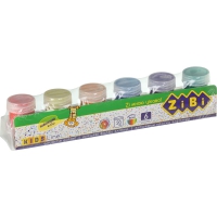 Гуаш 6 кольор. х 20мл, GLITTER ZiBi ZB.6691