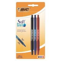 Комплект ручок кулькових "Soft Clic Grip", 3 шт в блістері BIC bc837394