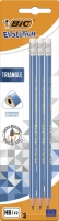 Олівець чорнографітовий "Evolution Triangle", з гумкою, 3 шт в блістері BIC bc964848