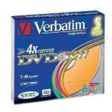 DVD + RW, 4.7Gb, 4х, Cake (10), Silver Verbatim