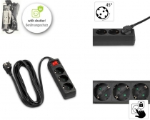 Мережевий подовжувач Hama 3XSchuko 3G*1.5мм ws 3м Black 00108816