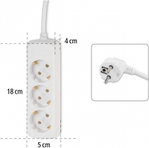 Сетевой удлинитель Hama 3XSchuko 3G*1.5мм 5м White 00108842