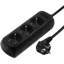 Сетевой удлинитель Hama 3XSchuko 3G*1.5мм 5м Black 00108843