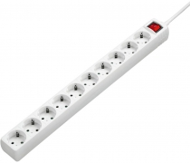 Сетевой удлинитель Hama 10XSchuko 3G*1.5мм 3м White 00137234