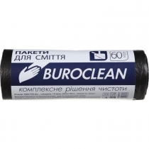 Пакети для сміття 60л/20шт, чорні BuroClean ECO Buroclean 10200031