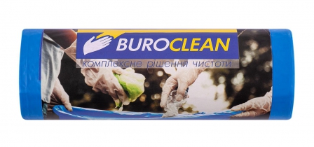 Пакети для сміття 120л/10 шт, міцні, сині 700х1050мм, 22мкм BuroClean EuroStandart Buroclean 10200043