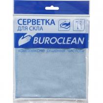 Серветка мікрофібра для скла та дзеркал Buroclean 30х30 Buroclean 10200121