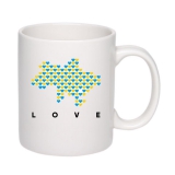 Горнятко з патріотичним принтом "Love Ukraine" біле 15_Cwhite