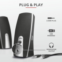 Акустична система (Колонки) Trust 2.0 MILA USB Black/WHITE 16697_TRUST