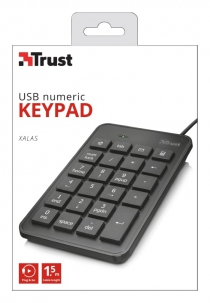 Клавіатура числова Trust Xalas USB Numeric Keypad BLACK 22221_TRUST
