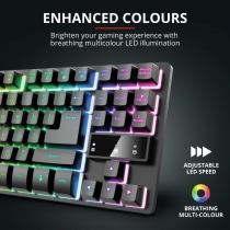 Клавіатура ігрова Trust GXT 833 Thado TKL USB Black 23724_TRUST
