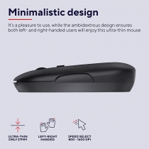 Миша Trust Puck Rechargeable Ultra-Thin BT WL Silent Black 24059_TRUST
