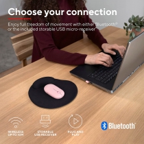 Мышь Trust Puck Rechargeable Ultra-Thin BT WL Silent Pink 24125_TRUST