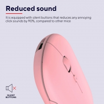Мышь Trust Puck Rechargeable Ultra-Thin BT WL Silent Pink 24125_TRUST