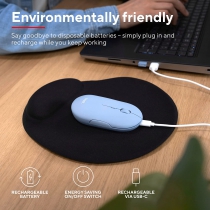 Мышь Trust Puck Rechargeable Ultra-Thin BT WL Silent Blue 24126_TRUST