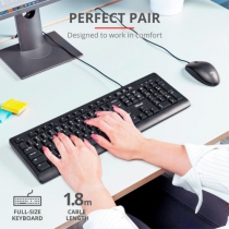 Комплект клавіатура та миша Trust Primo, USB-A, EN/UKR, Чорний 24521_TRUST