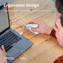 Мышь Trust Verto Ergonomic, USB-A, Белый 25133_TRUST