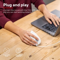 Мышь Trust Verto Ergonomic, USB-A, Белый 25133_TRUST