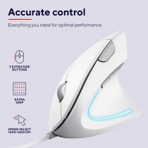 Мышь Trust Verto Ergonomic, USB-A, Белый 25133_TRUST