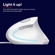 Мышь Trust Verto Ergonomic, USB-A, Белый 25133_TRUST