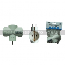 Розгалуджувач мережевий 2E 3xТип F, 16A, білий 2E-AD0103WH