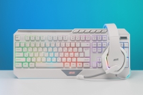 Клавиатура мембранная 2E GAMING KG315 110key, USB-A, EN/UA, RGB, белый 2E-KG315UWT