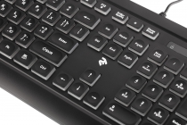 Клавіатура 2E KS120 White backlight USB Black 2E-KS120UB
