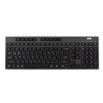 Клавіатура мембранна 2E KS280 120key, WL/BT, EN/UK/RU, silent, чорно-сіра 2E-KS280WBGR_AK