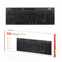 Клавіатура мембранна 2E KS280 120key, WL/BT, EN/UK/RU, silent, чорно-сіра 2E-KS280WBGR_AK