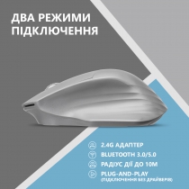 Мышь 2E MF280 Silent, WL/BT, серый 2E-MF280WGR