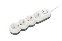 Сетевой фильтр 2Е Plus 4XSchuko с выключателем 3G1.0*3M, white 2E-U04VESM3W
