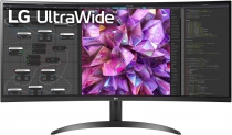 Монитор LG 34" 34WQ60C-B 2xHDMI, DP, Audio, IPS, 3440x1440, 21:9; sRGB 99%, CURVED, HDR10