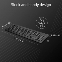 Клавіатура HP 230 WL black 3L1E7AA