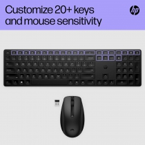 Комплект клавіатура та миша HP 650, WL, EN/UK, чорний 4R013AA