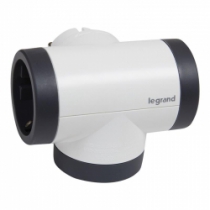Розгалуджувач мережевий Legrand преміум, 3xТипF, 16A, 1xUSB-A,1xUSB-C, поворотний, біло-чорний 694522