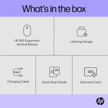 Мышь HP 920 Ergonomic Vertical, WL/BT, чёрный 6H1A4AA