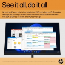 Монітор LCD 23.8" HP E24 G5 HDMI, DP, USB, IPS 6N6E9AA