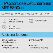 Багатофункціональний пристрій А4 кол. HP Color LaserJet Enterprise 5800dn 6QN29A