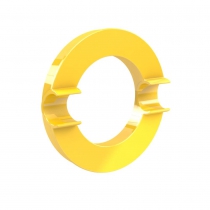 Магніт Mega, Dahle, Circle, 80мм, жовт. 7010332