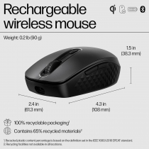 Мышь HP 690 Rechargeable, BT, чёрный 7M1D4AA