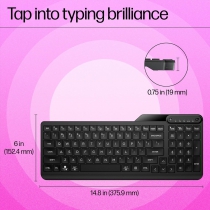 Клавиатура мембранная HP 460 Multi-Device 102key, BT, EN/UK, чёрный 7N7B8AA