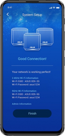 Маршрутизатор ASUS ZenWiFi XD5 2PK AX3000 1xGE LAN 1xGE WAN MU-MIMO MESH 90IG0750-MO3B40