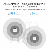 Маршрутизатор ASUS ROG Rapture GT6 2PK white AX10000 3xGE LAN 1x2.5GE WAN 1xUSB 3.2 g1 WPA3 OFDMA MESH 90IG07F0-MU9A40