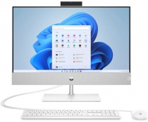 Комп'ютер персональний моноблок HP Pavilion 23,8" FHD IPS AG, Intel i5-13400T, 16GB, F512GB, NVD3050-4, WiFi, кл+м, DOS, білий 95Z19EA