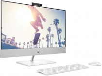 Комп'ютер персональний моноблок HP Pavilion 27" FHD IPS AG, Intel i7-13700T, 32GB, F1TB+2TB, NVD3050-4, WiFi, кл+м, DOS, білий 95Z24EA