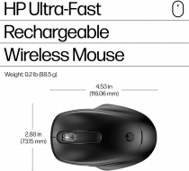 Мышь HP 510 Ultra-Fast Rechargeable, WL, чёрный 9C2F6AA
