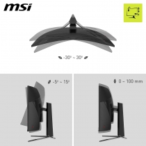 Монітор MSI 31.5" MAG 325CQPF-E18 2xHDMI, DP, Audio, VA, 2560x1440, 180Hz, 0.5ms, sRGB 111%, CURVED, AdaptiveSync, HAS 9S6-3DC14H-201