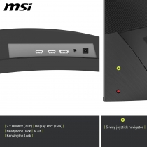 Монітор MSI 31.5" MAG 325CQPF-E18 2xHDMI, DP, Audio, VA, 2560x1440, 180Hz, 0.5ms, sRGB 111%, CURVED, AdaptiveSync, HAS 9S6-3DC14H-201