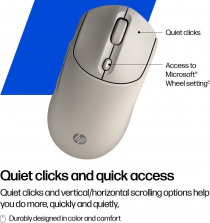 Мышь HP 400 Quiet, WL/BT, maple AZ7B6AA