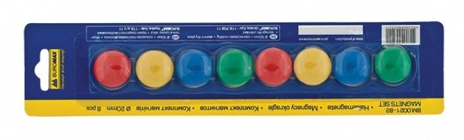 Комплект магнітів, 8шт. х 20мм Buromax BM.0021-82